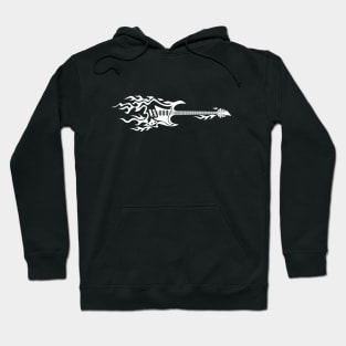 Electric Guitar Fire Illustration Hoodie